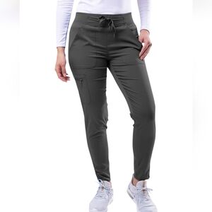 Adar Pro Ultimate Yoga Pewter Gray Jogger Scrub Pants